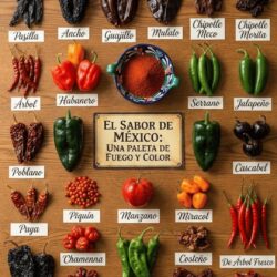 Variedad de Chiles Secos y Frescos